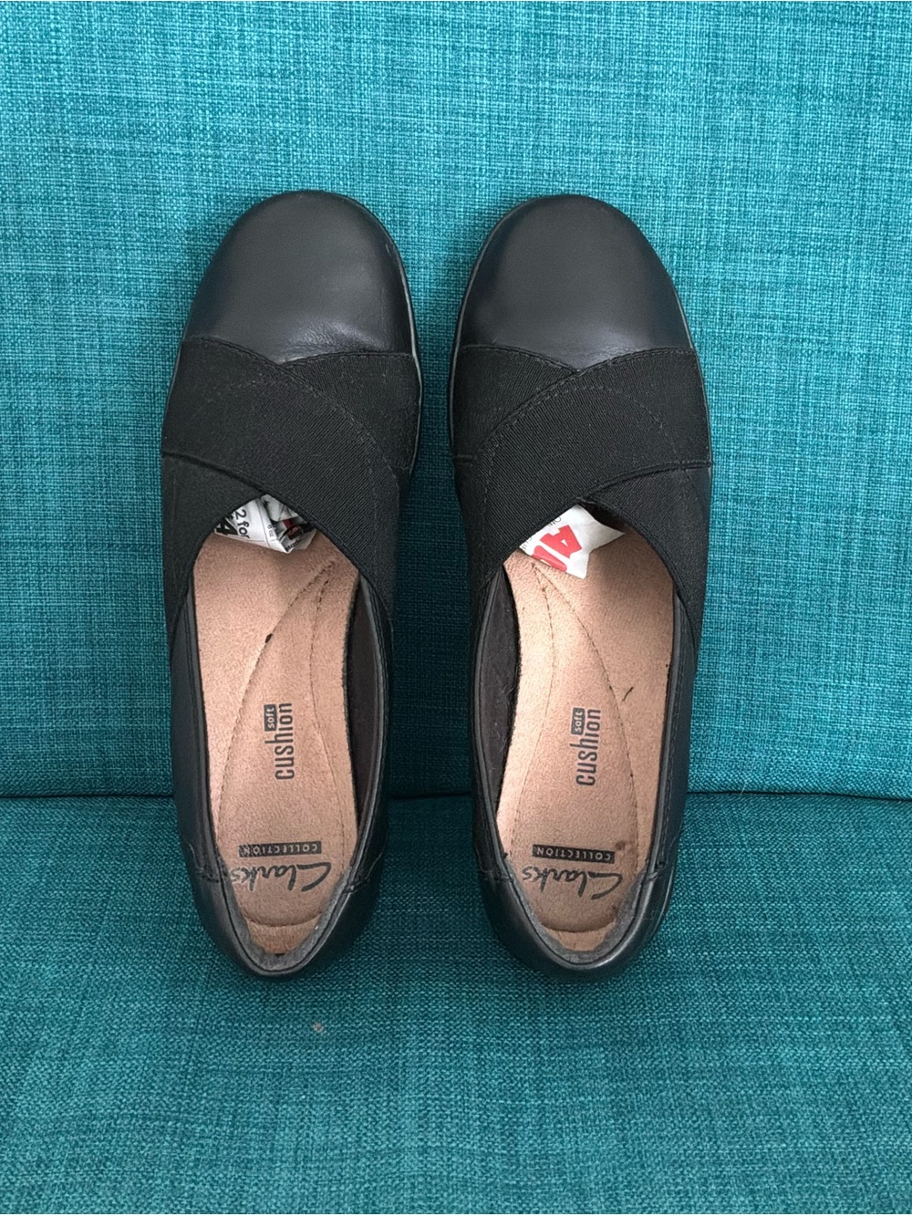 Clarks Medora Jem Black Leather Slip On Casual Women’s Loafers Shoes Size 7.5M